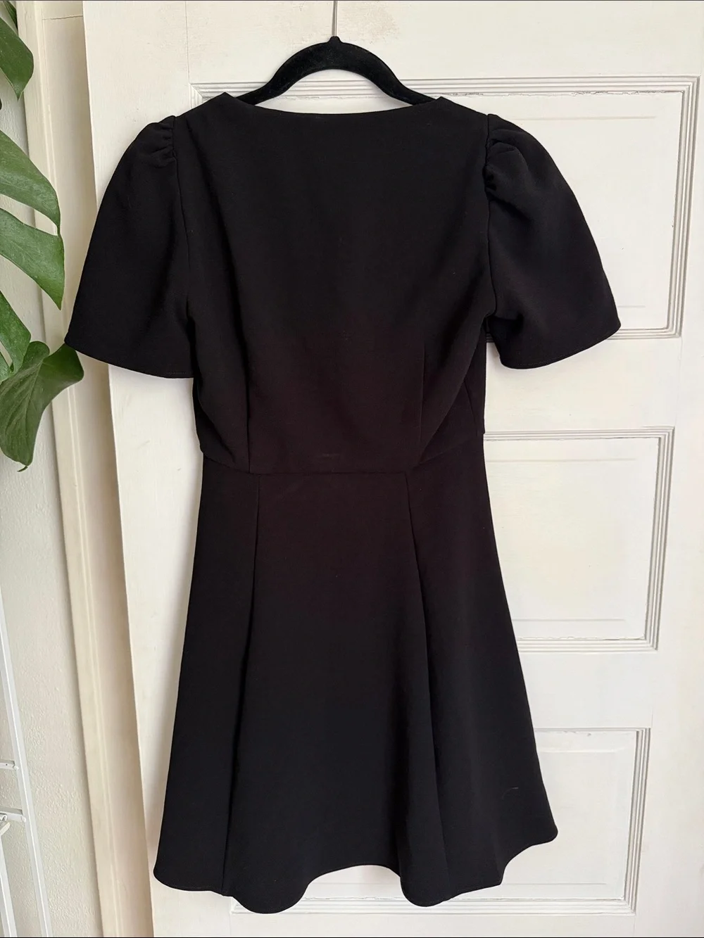 Sezane Black Button-Front Mini Dress - Picture 3 of 5